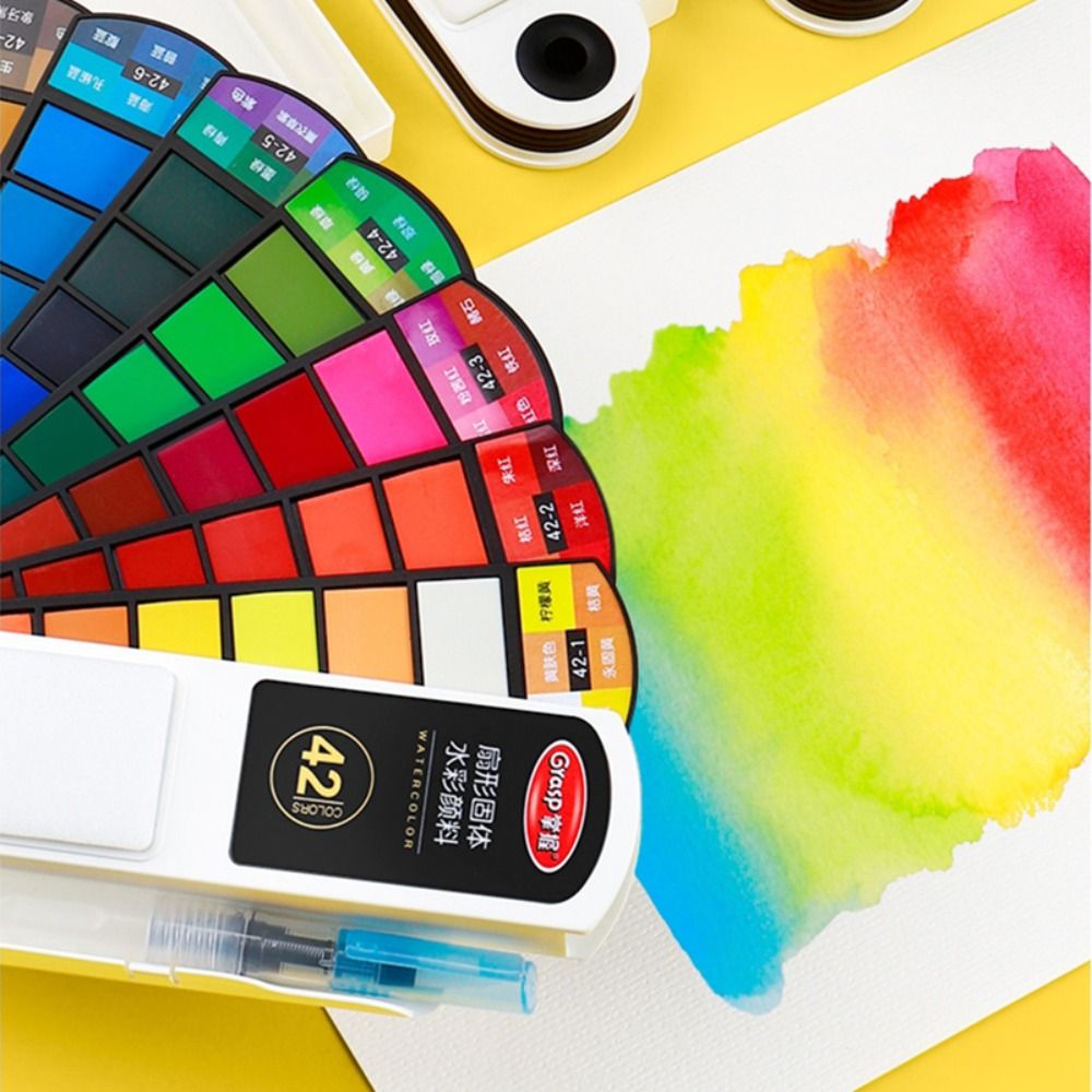 Watercolor Paint Set Solid Pigment - Folding Watercolor Paint Set 18/24/36/42 Colors