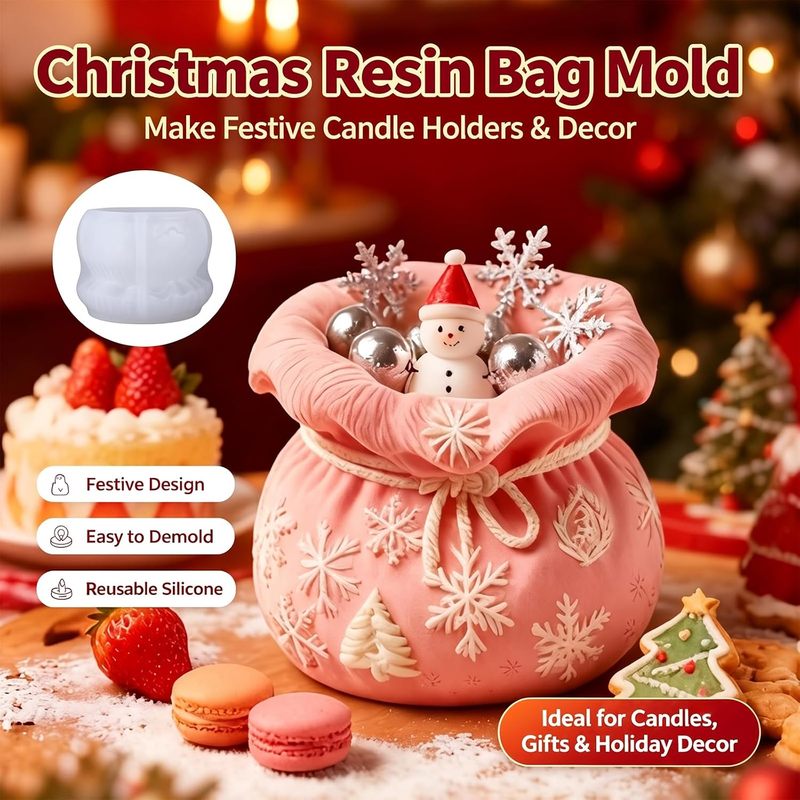 1Christmas-themed epoxy resin  - Silicone Epoxy Resin Molds Set review and price