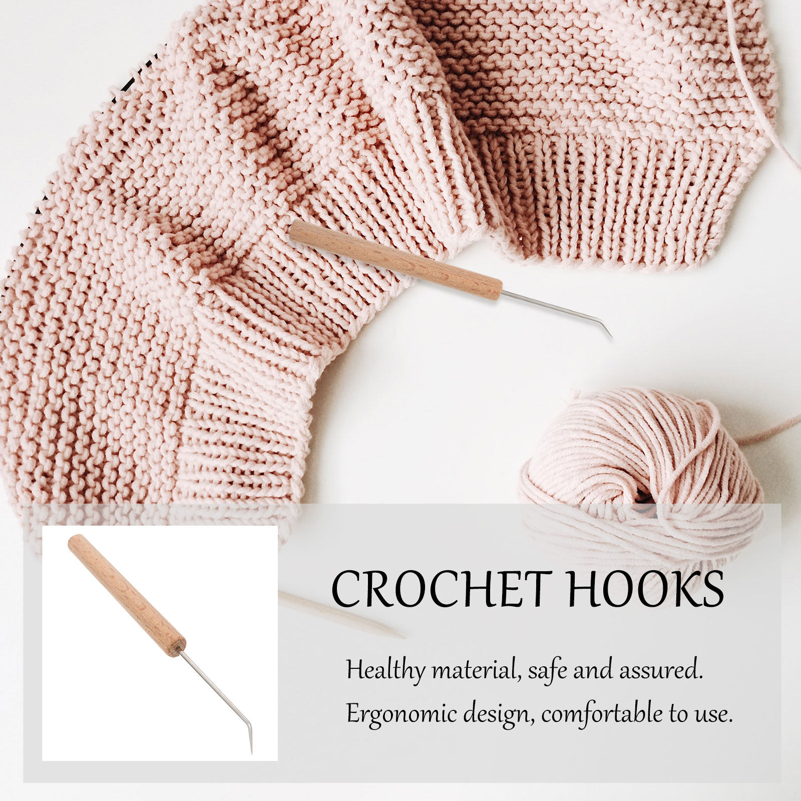 1Pcs Crochet Hook Wooden Handl - Wooden Crochet Hooks Ergonomic Handle review and price