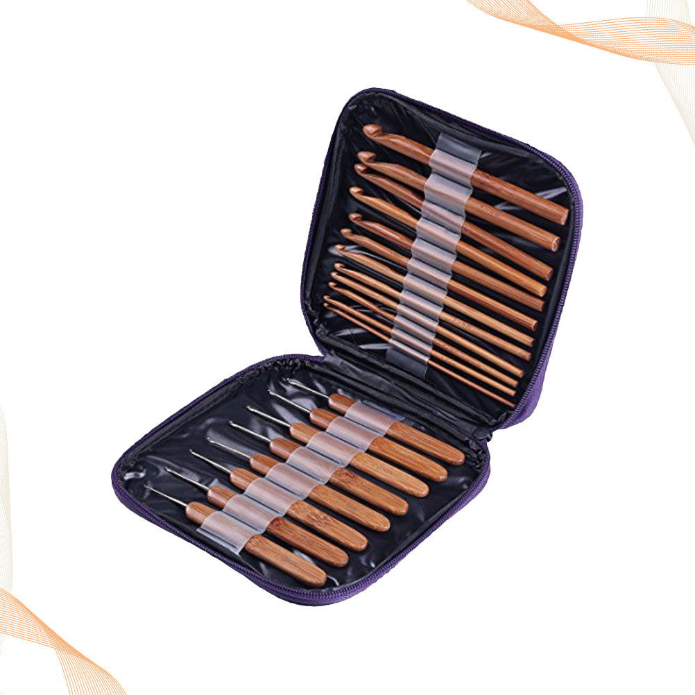 1Set Bamboo Wood Crochet Hook  - Wooden Crochet Hooks Ergonomic Handle review and price