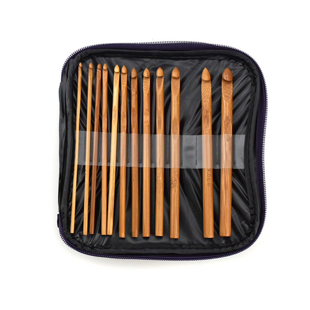 1Set Bamboo Wood Crochet Hook  - Wooden Crochet Hooks Ergonomic Handle review and price