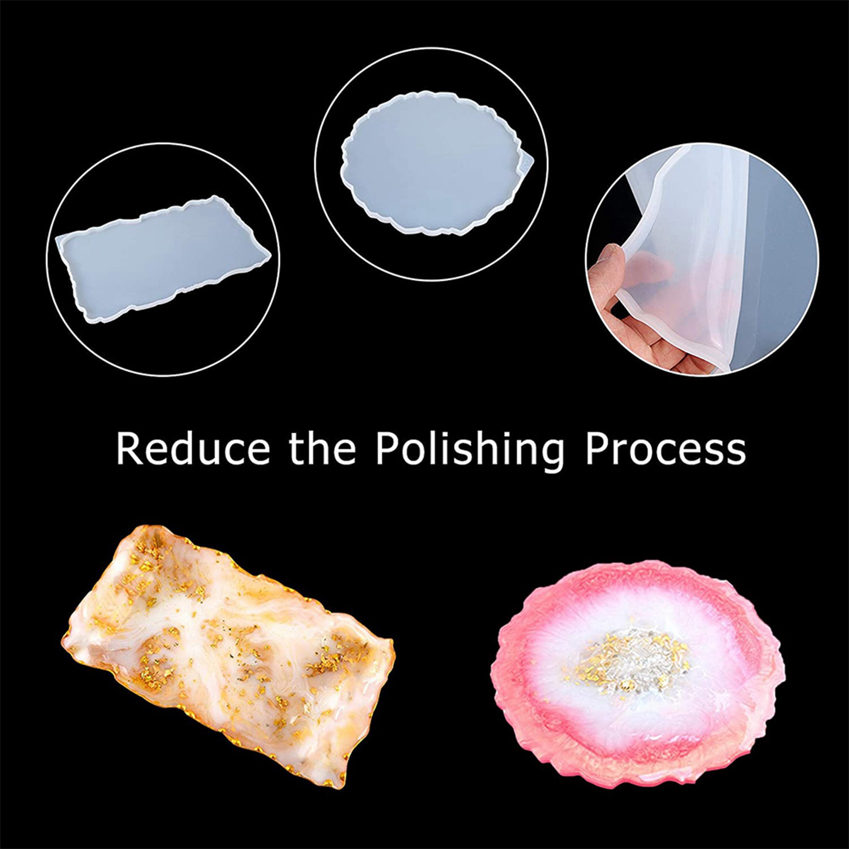 4 Pieces Tray Silicone Mold Ki - Silicone Epoxy Resin Molds Set review and price