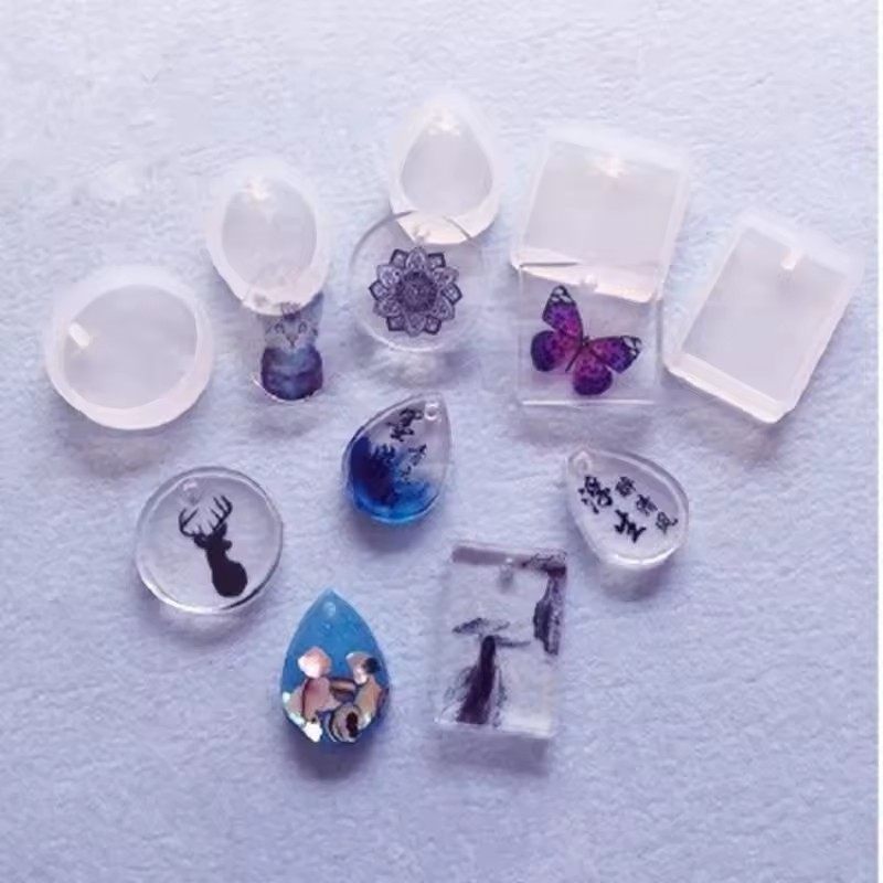 20Pcs/Set DIY Keychain Pendant - Silicone Epoxy Resin Molds Set review and price